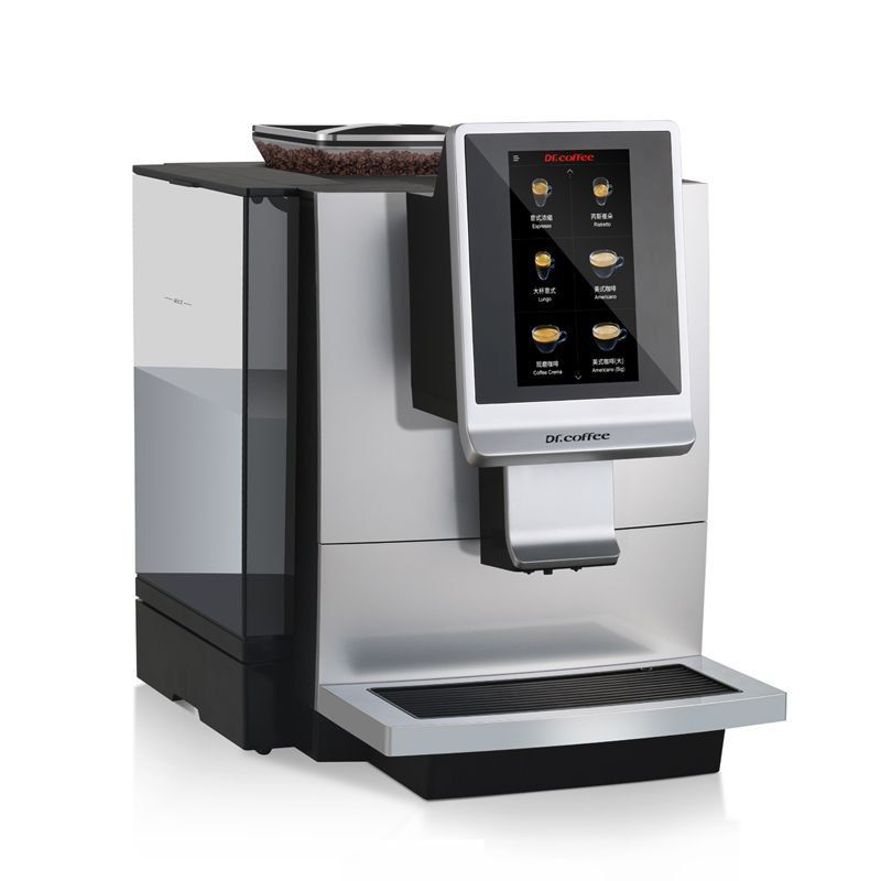 Dr. Coffee F08/H08 compact office coffee machine with ceramic flat burrs, budget-friendly espresso maker